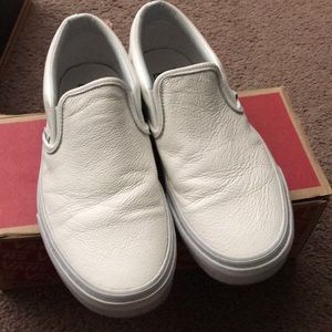 Vans White Leather